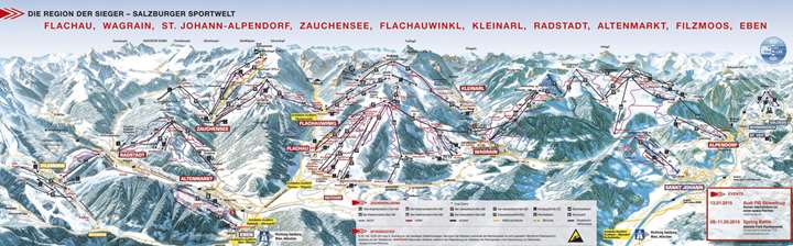 Piste map Zauchensee